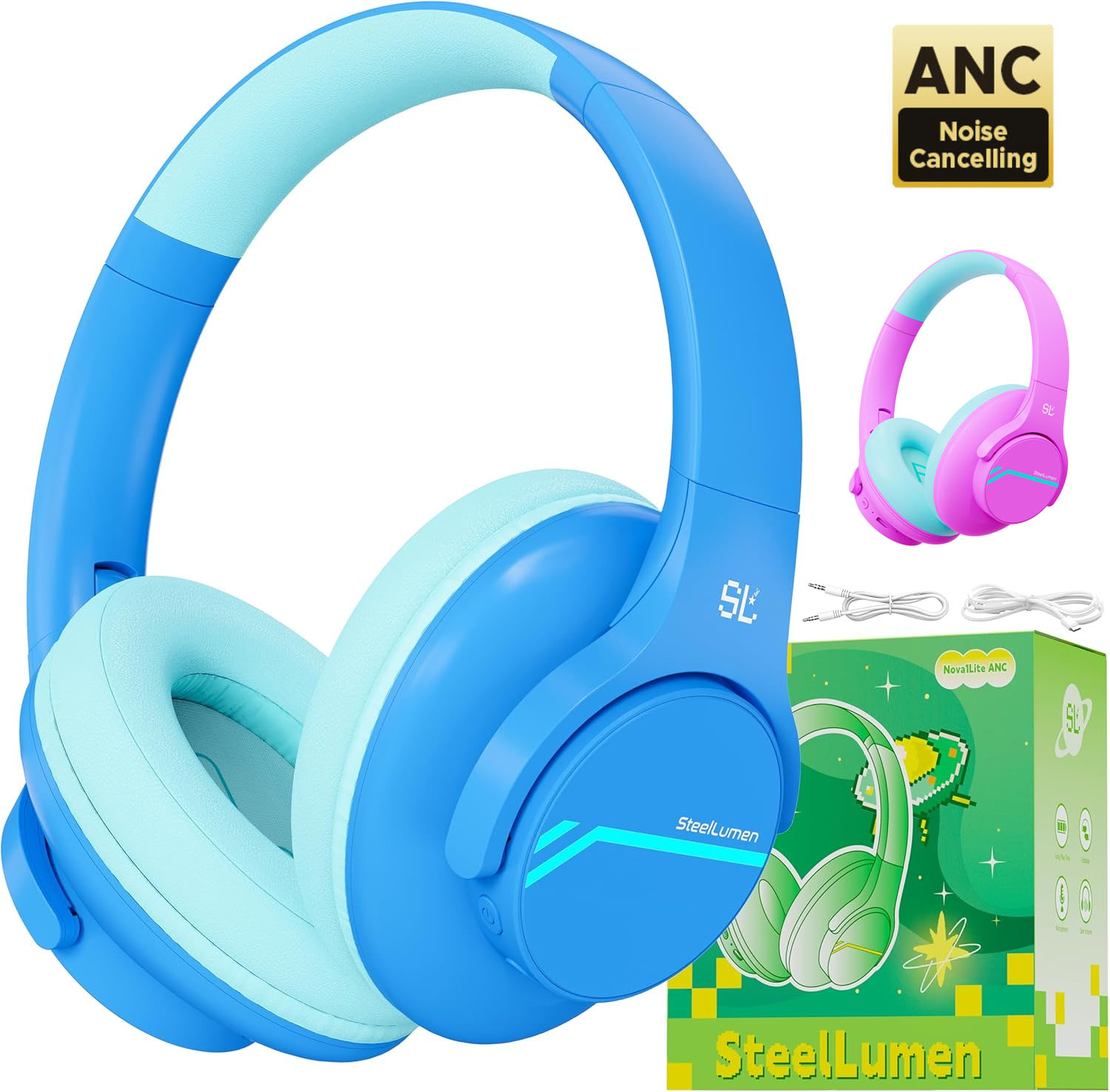 Contact Pickup Mic - ANC Noise Cancelling Headphones For Kids