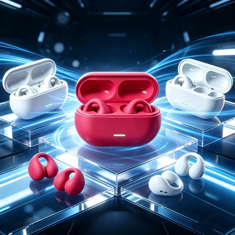 Contact Pickup Mic - T75 Bluetooth Headset 5.3 Wireless Air