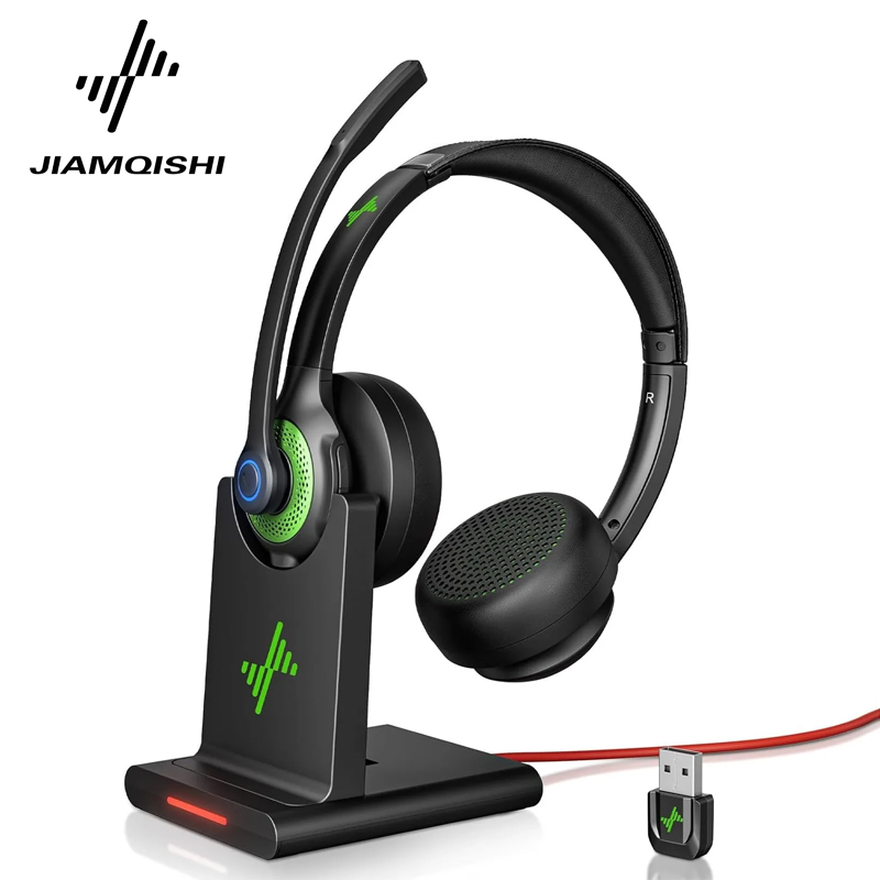 Contact Pickup Mic - JIAMQISHI EH02P Wireless Headset with Charging