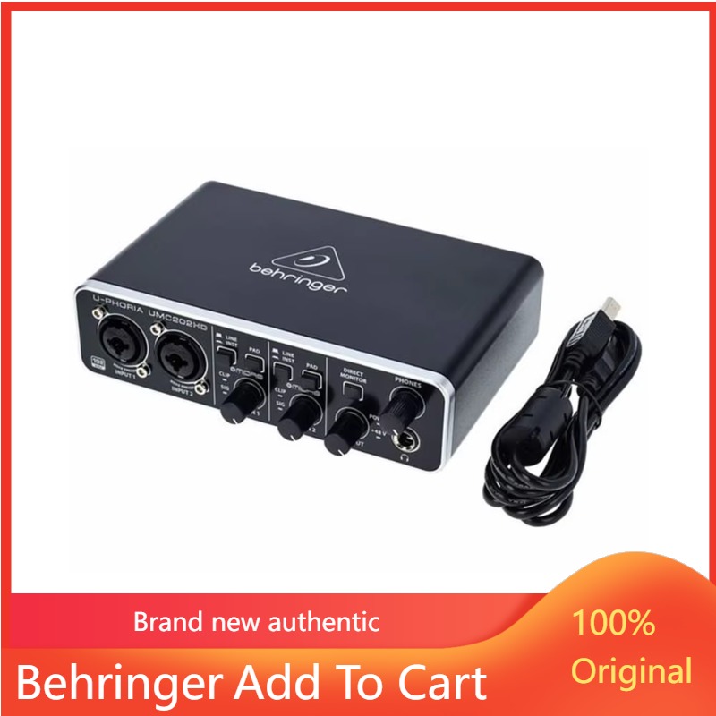 Audio Interface Usb - 2026 Behringer U-Phoria UMC202HD Sound Card