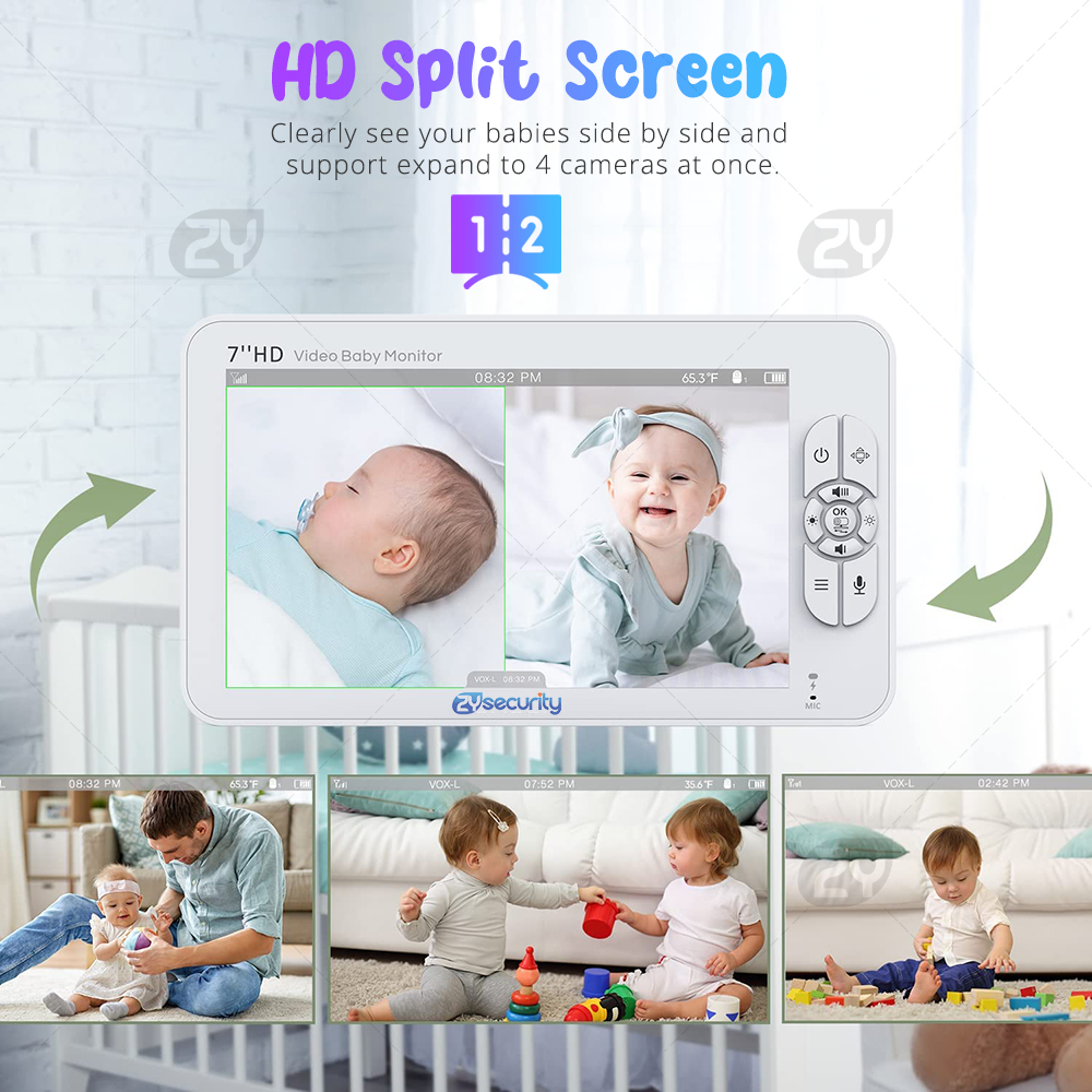 7.0 inch Video Baby Monitor HD - огляд і ціна Zoom Audio Music