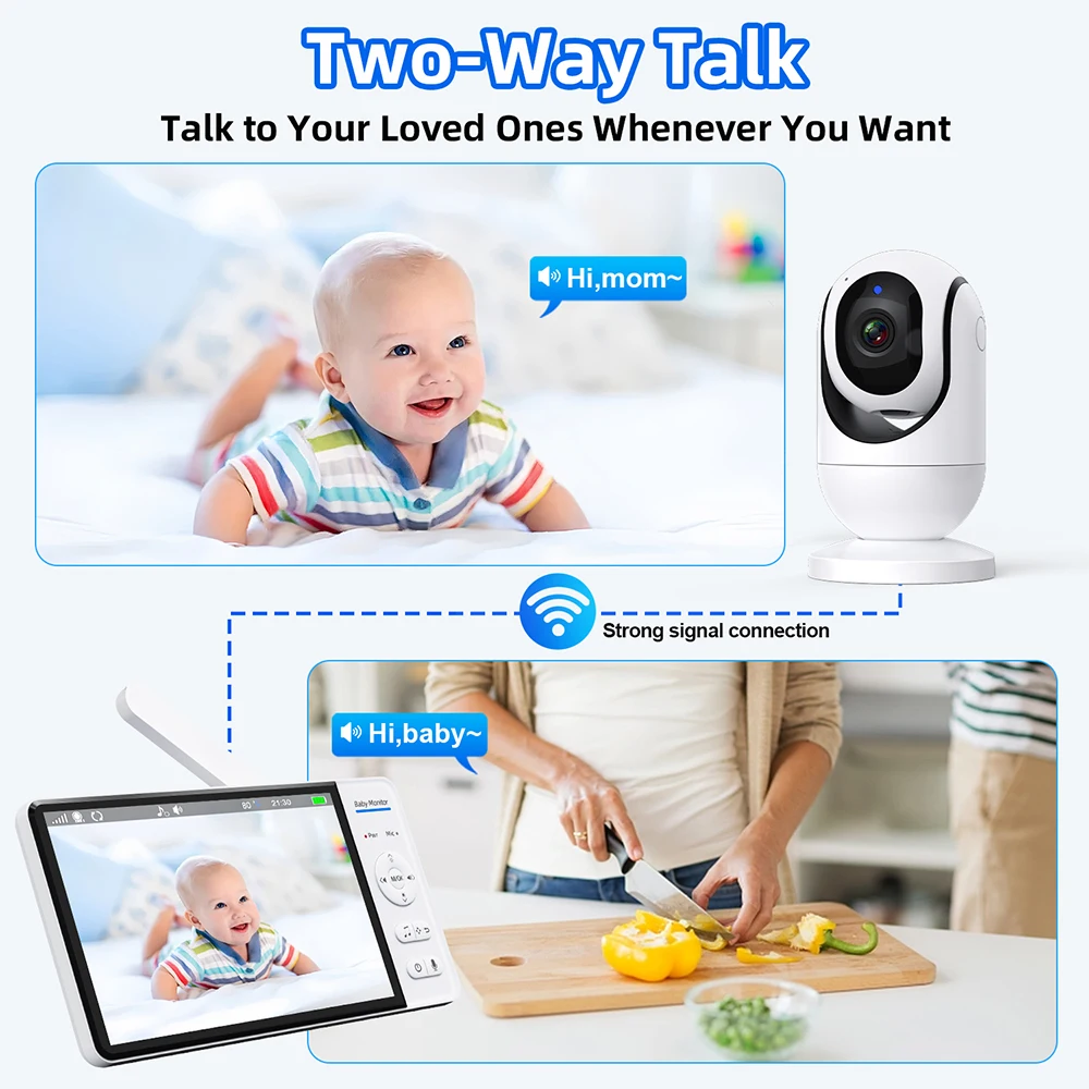 7.0'' Video Baby Monitor 720P  - огляд і ціна Zoom Audio Music