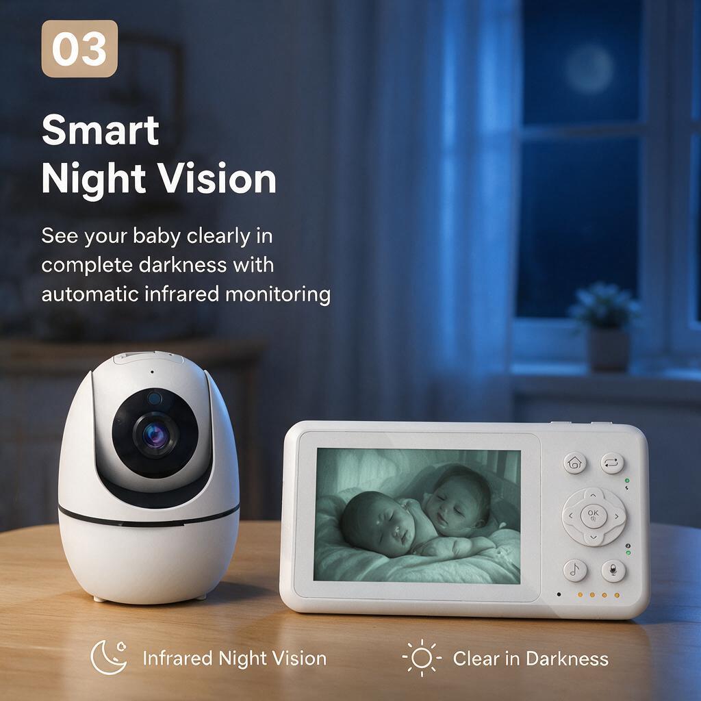 3.2 Inch Baby Monitor with PTZ - огляд і ціна Zoom Audio Music