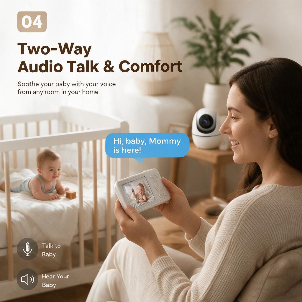 3.2 Inch Baby Monitor with PTZ - огляд і ціна Zoom Audio Music