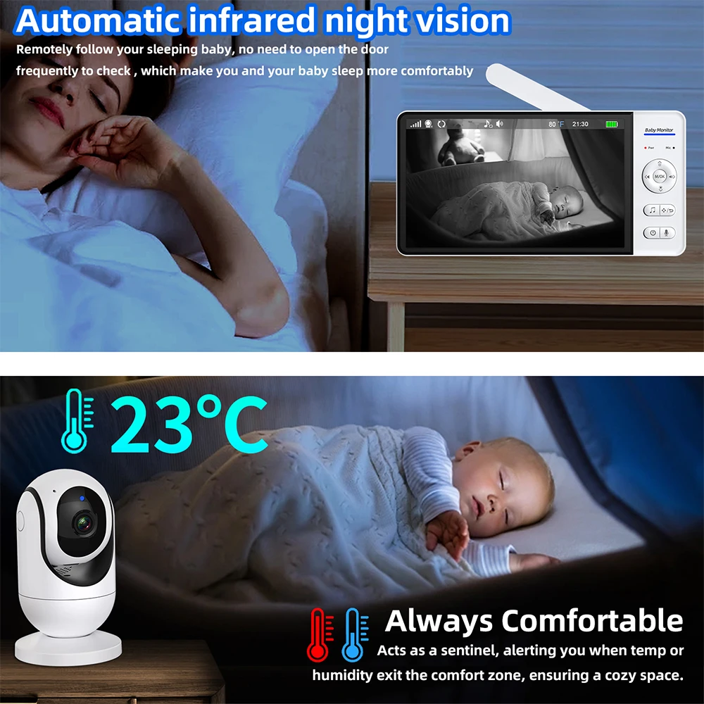 No WiFi 7 Inch Baby Monitor 2- - огляд і ціна Zoom Audio Music