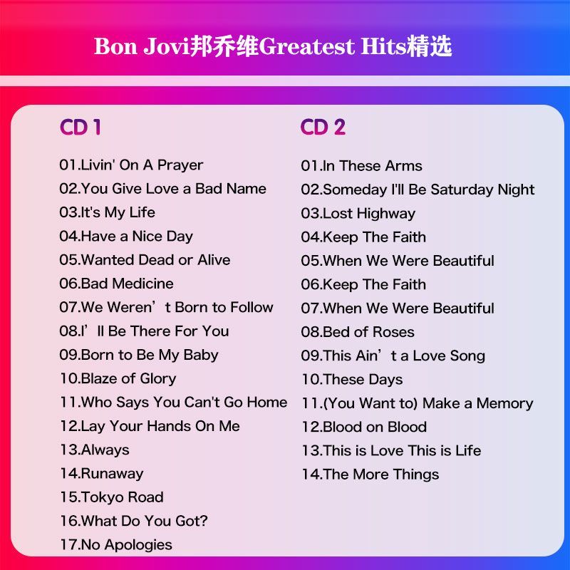 Bon Jovi Greatest Hits Collect - огляд і ціна Audio Music Lyrics
