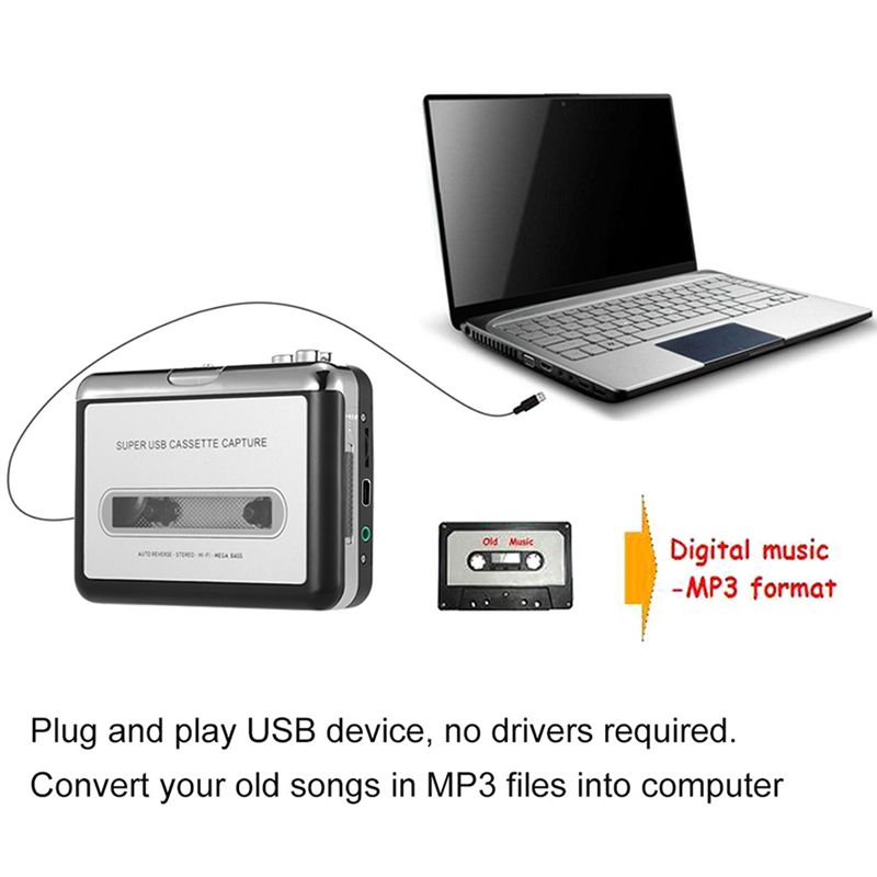 B27B USB Cassette Tape To MP3  - огляд і ціна Audio Music Converter To Mp3