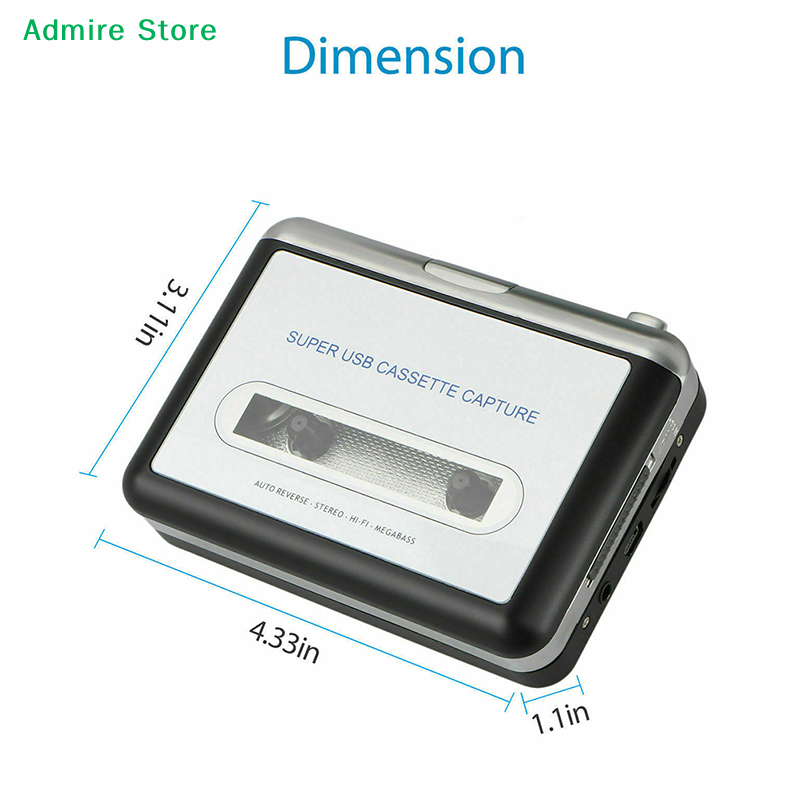 [G]Portable USB Cassette Tape- - огляд і ціна Audio Music Converter To Mp3